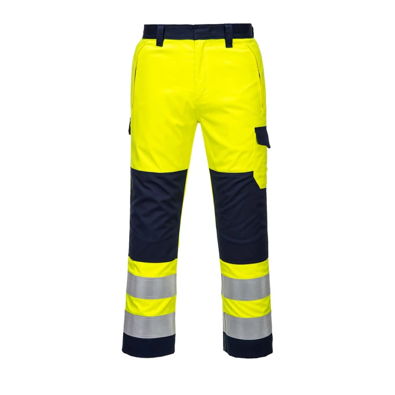Pantalón de Trabajo Alta Visibilidad Impermeable Ignífugo Multibolsillos Modaflame Portwest MV46