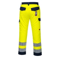 Pantalón de Trabajo Alta Visibilidad Impermeable Ignífugo Multibolsillos Modaflame Portwest MV46 2