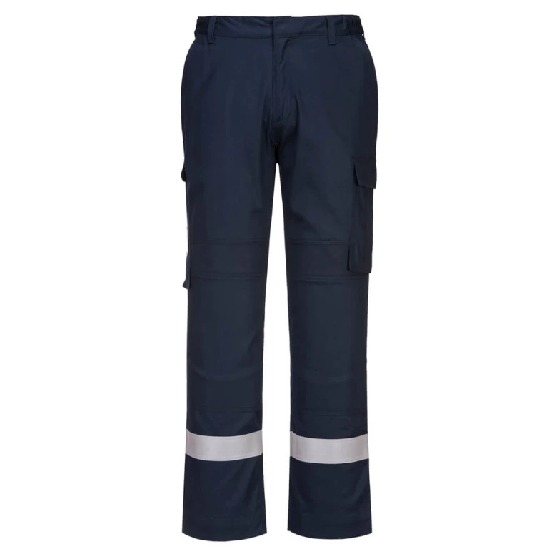 Pantalón de Trabajo Alta Visibilidad Impermeable Ignífugo Multibolsillos Bizflame Portwest FR401