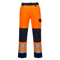 Pantalón de Trabajo Alta Visibilidad Impermeable Ignífugo Multibolsillos Modaflame Portwest MV36