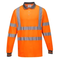Polo de Trabajo Alta Visibilidad Manga Larga Cotton Comfort Portwest S271 2