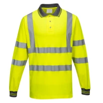Polo de Trabajo Alta Visibilidad Manga Larga Cotton Comfort Portwest S271