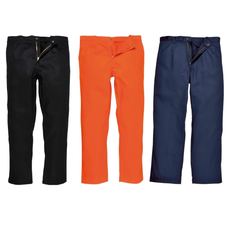 Pantalón de Trabajo Multibolsillos Ignífugo 100% Algodón Stretch Multinorma Bizweld Portwest BZ30