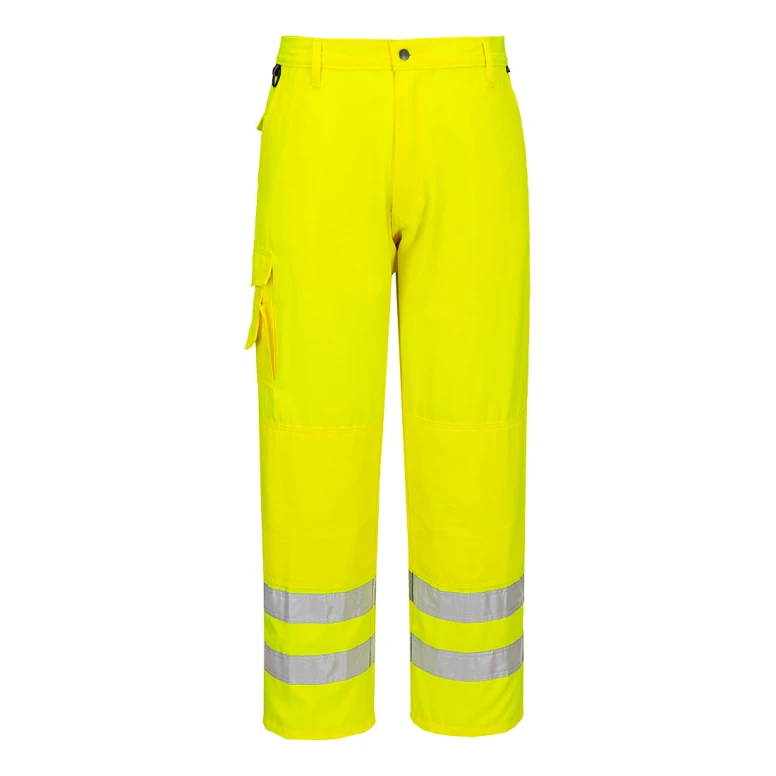 Pantalón de Trabajo Alta Visibilidad Impermeable Multibolsillos Combat Portwest E046