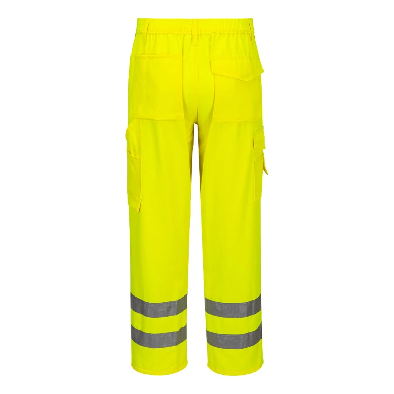 Pantalón de Trabajo Alta Visibilidad Impermeable Multibolsillos Combat Portwest E046