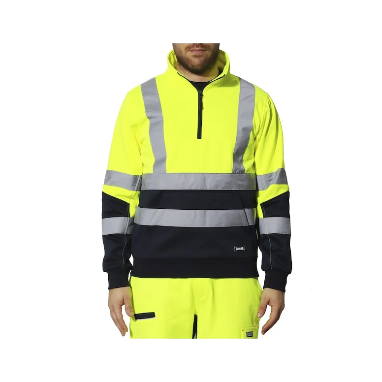 Sudadera de Trabajo Alta Visibilidad Multibolsillos Media Cremallera Rivana Issa Line 04828