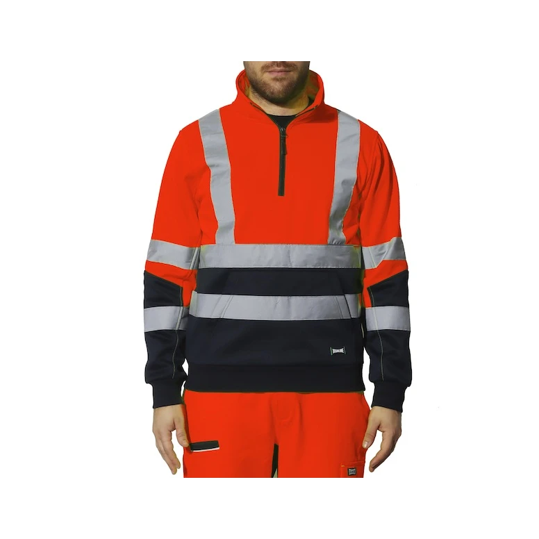 Sudadera de Trabajo Alta Visibilidad Multibolsillos Media Cremallera Rivana Issa Line 04828