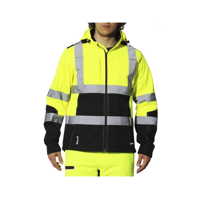 Chaqueta de Trabajo Alta Visibilidad Softshell Multibolsillos Impermeable Lavoris Issa Line 04525