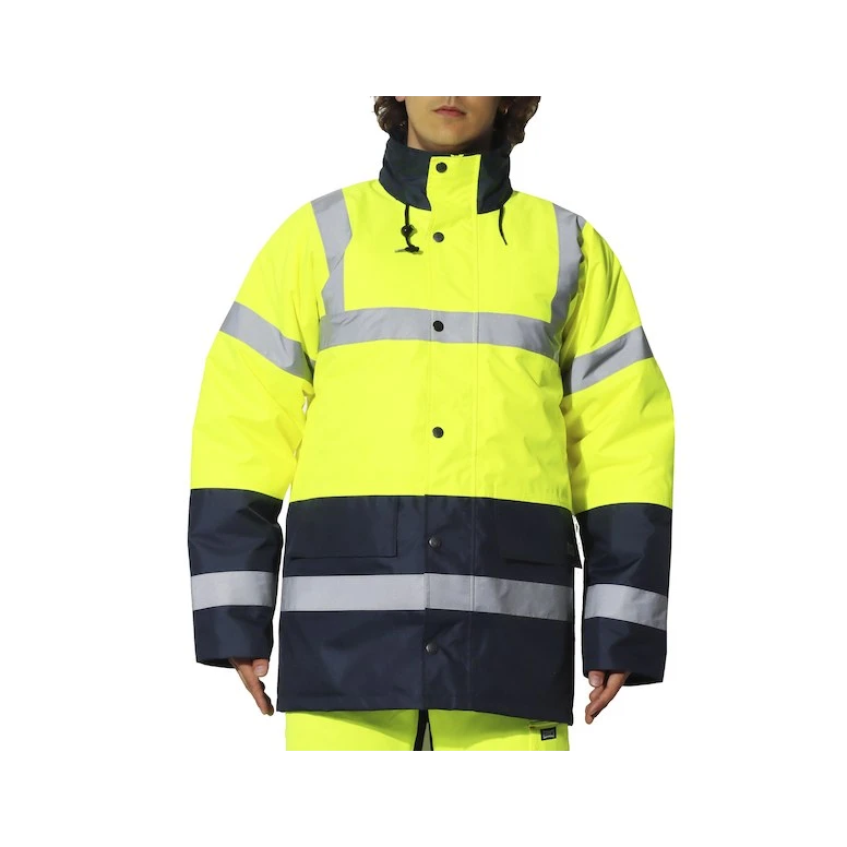 Parka de Trabajo Alta Visibilidad Multibolsillos Impermeable Tessino Issa Line 04641
