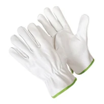 Guantes de trabajo en cuero flor de bovino blanco orlato 005/B