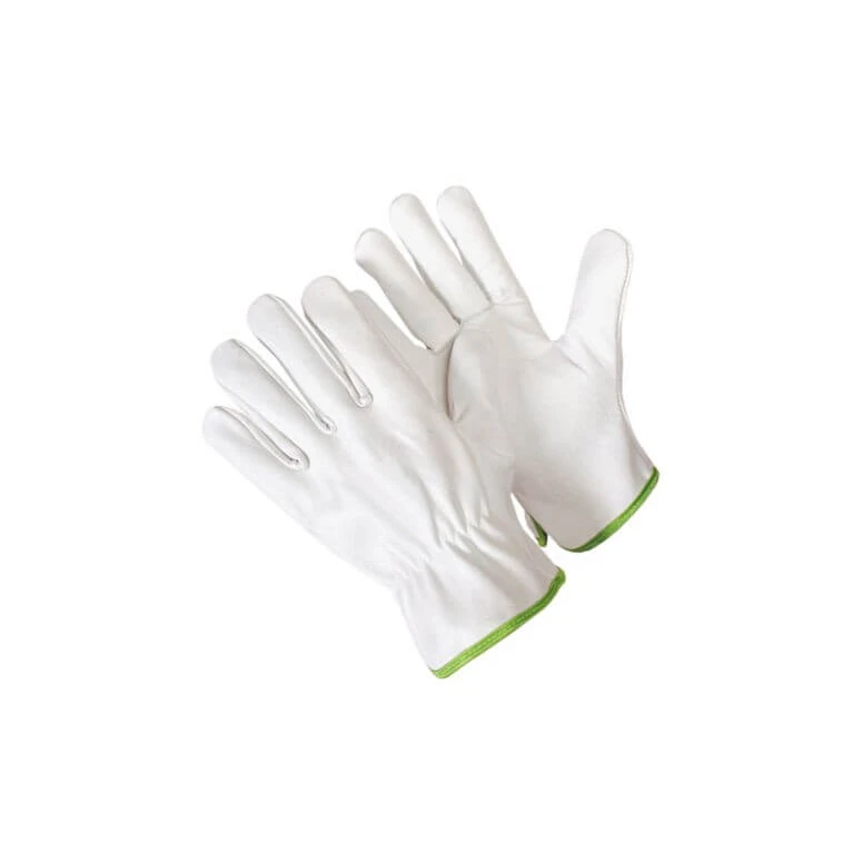 Guantes de trabajo en cuero flor de bovino blanco orlato 005/B