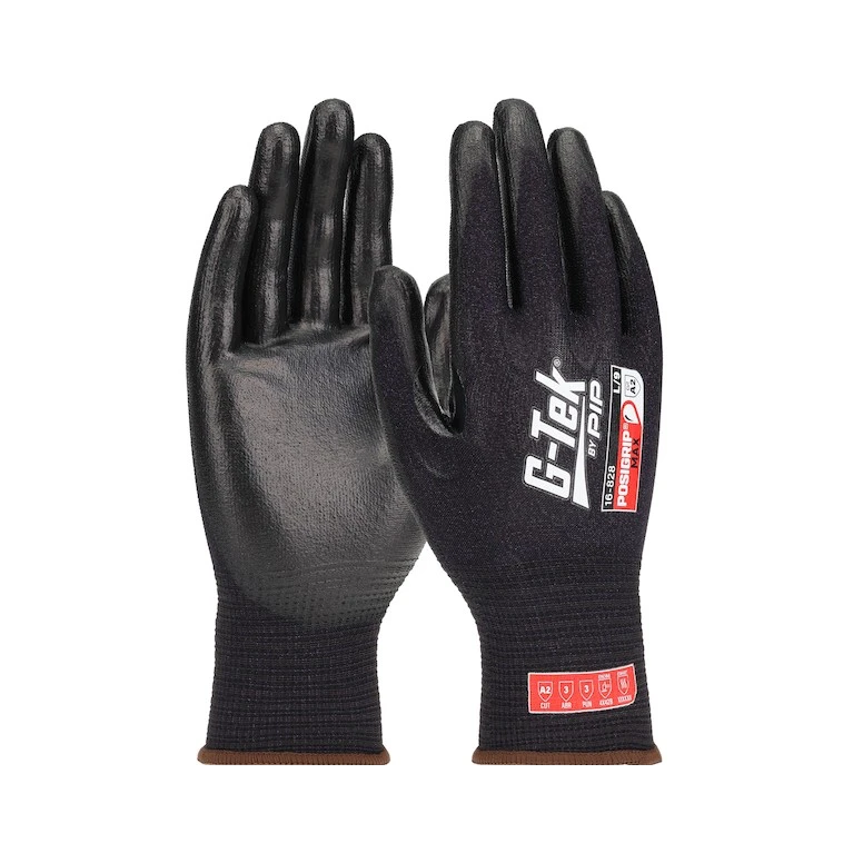12 Pares - Guantes de Trabajo Recubiertos de Nitrilo G-Tek PosiGrip MAX 16-828