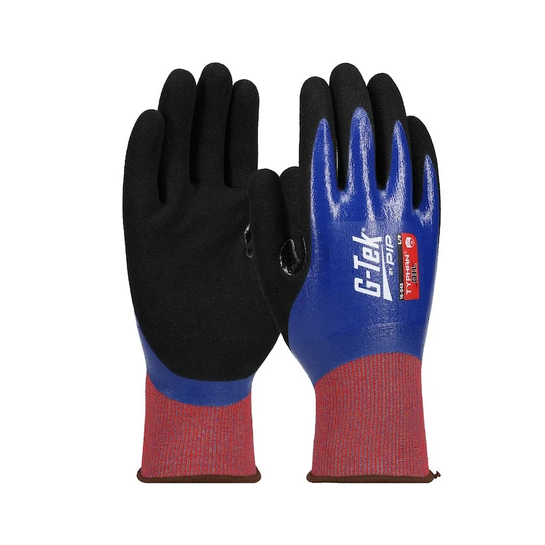 12 Pares - Guantes de Trabajo Recubiertos de Nitrilo G-Tek Typhan 16-948