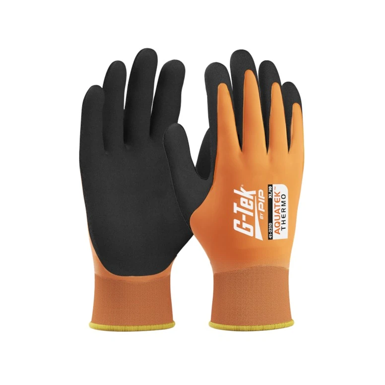 12 Pares - Guantes de Trabajo Recubiertos de Látex G-Tek Aquatek 41-2310