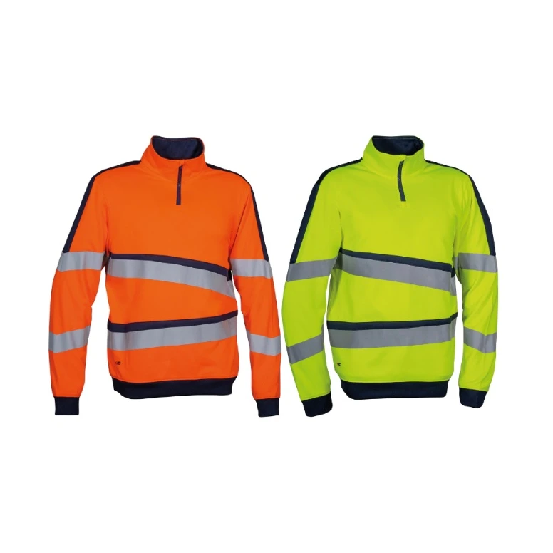 Sudadera de Trabajo Alta Visibilidad Media Cremallera Cofra Lixus V659-0