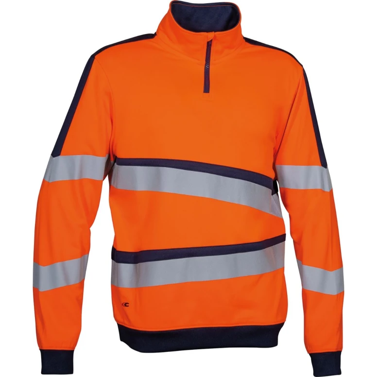Sudadera de Trabajo Alta Visibilidad Media Cremallera Cofra Lixus V659-0
