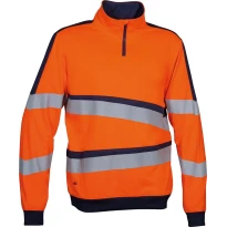 Sudadera de Trabajo Alta Visibilidad Media Cremallera Cofra Lixus V659-0