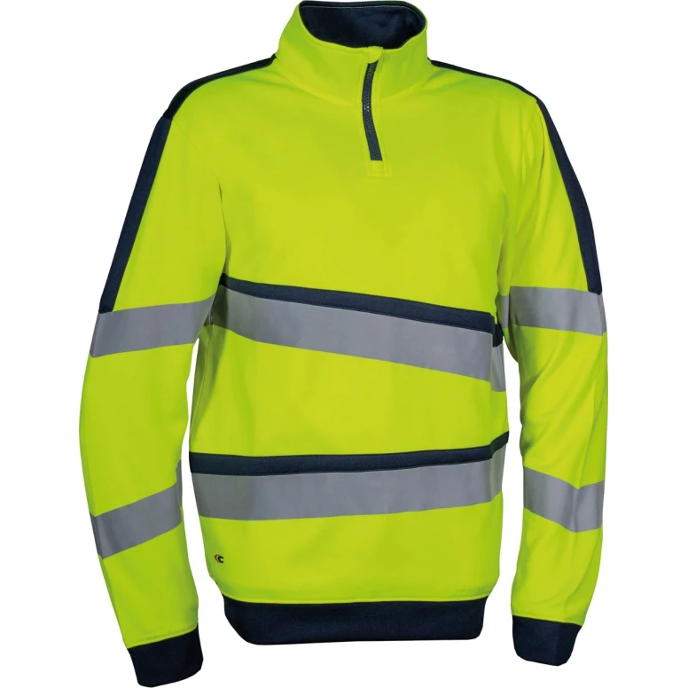 Sudadera de Trabajo Alta Visibilidad Media Cremallera Cofra Lixus V659-0