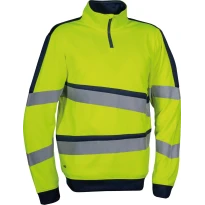 Sudadera de Trabajo Alta Visibilidad Media Cremallera Cofra Lixus V659-0