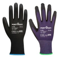 12 Pares - Guantes de trabajo de poliéster recubiertos de poliuretano Portwest A195