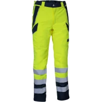 Pantalones de trabajo alta visibilidad multibolsillos invierno impermeables Cofra Evanton V637-0