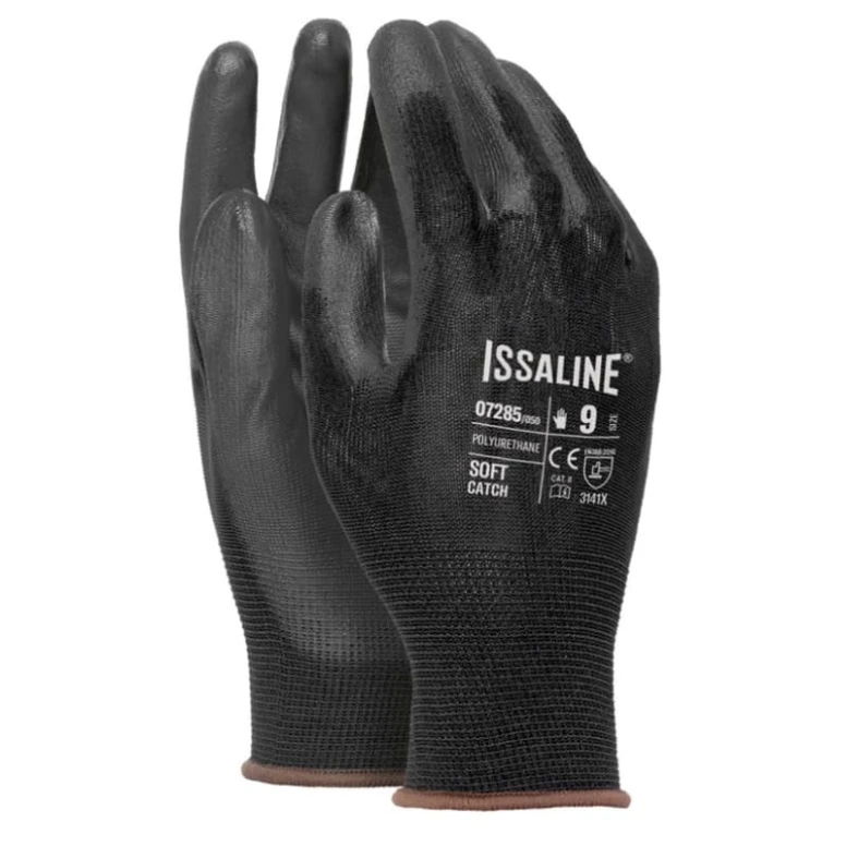 12 Pares - Guantes de trabajo Soft Catch Nylon - Issa Line 07285