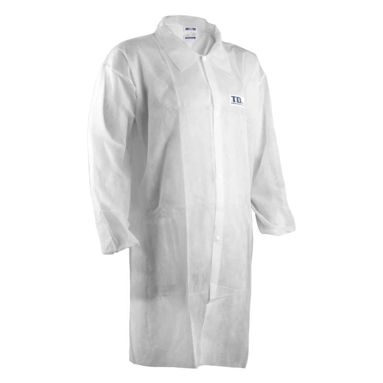 50 Piezas - Bata de Trabajo Desechable Coverguard White SPP Multiprotección MO41105