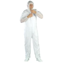 50 Piezas - Mono de Trabajo Desechable Coverguard White SPP con Capucha MO42105