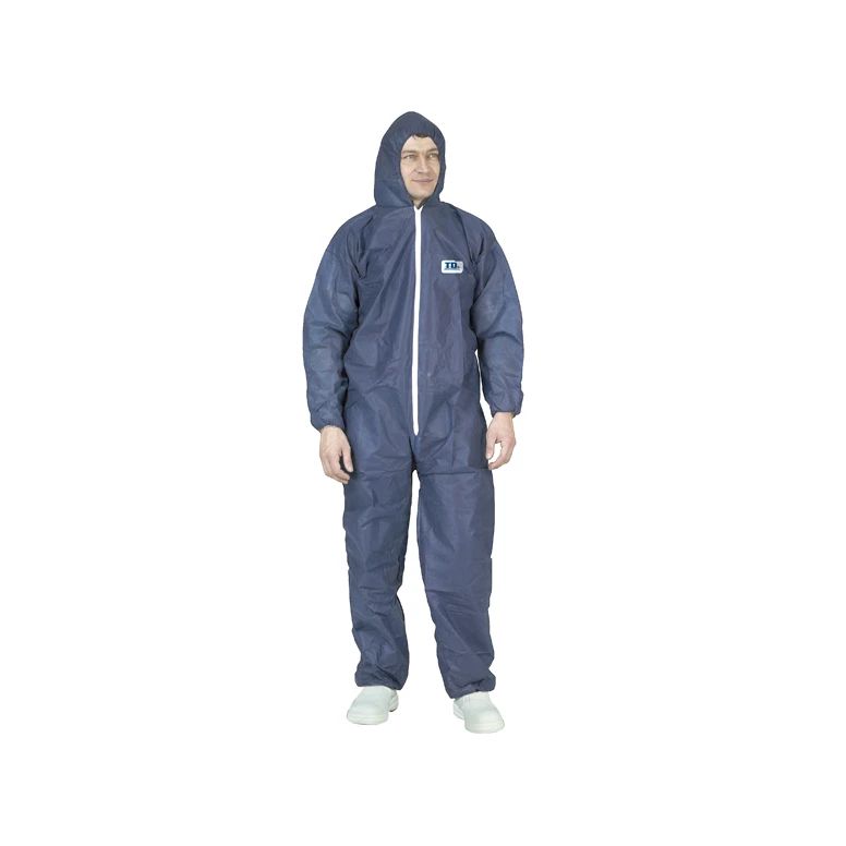 50 Piezas - Mono de Trabajo Coverguard Azul SPP Desechable con Capucha MO42205