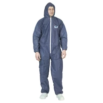 50 Piezas - Mono de Trabajo Coverguard Azul SPP Desechable con Capucha MO42205