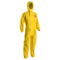25 Piezas - Mono de Trabajo Desechable con Capucha Coverguard Coverchem 3x60 Multiprotección MO44805