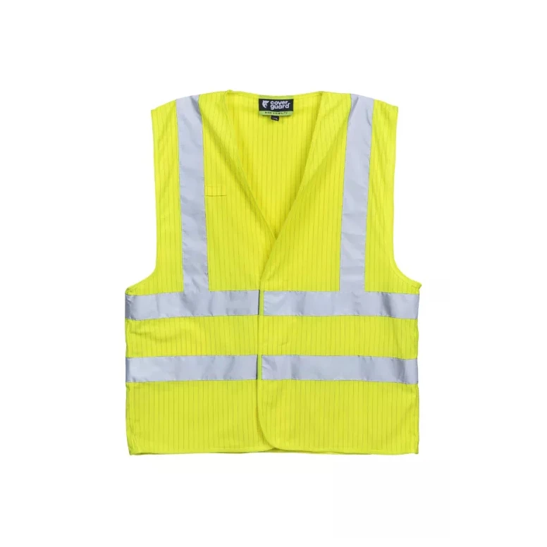 Chaleco de trabajo de alta visibilidad Coverguard Hoder 5HOD16 antiestático e ignífugo