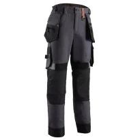Pantalón de trabajo multibolsillos stretch Coverguard Cristobal 5CRP150 gris