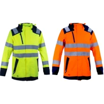 Chaqueta de trabajo alta visibilidad multibolsillos stretch impermeable Cofra Yatova V635-0