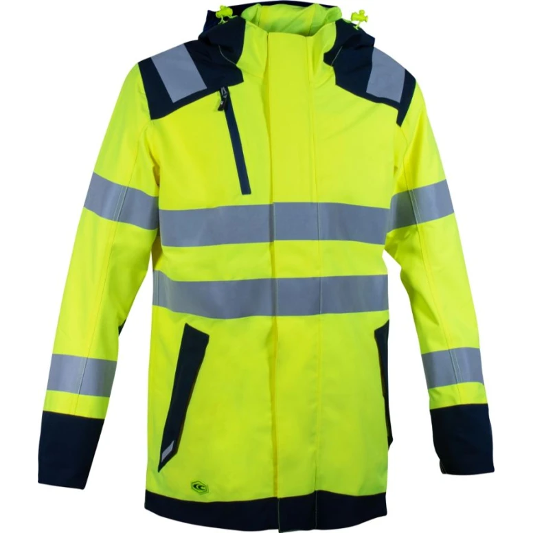 Chaqueta de trabajo alta visibilidad multibolsillos stretch impermeable Cofra Yatova V635-0