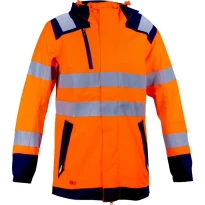 Chaqueta de trabajo alta visibilidad multibolsillos stretch impermeable Cofra Yatova V635-0