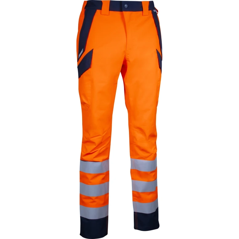 Pantalones de trabajo alta visibilidad multibolsillos impermeables stretch Cofra Alumbres V636-0