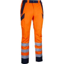 Pantalones de trabajo alta visibilidad multibolsillos impermeables stretch Cofra Alumbres V636-0