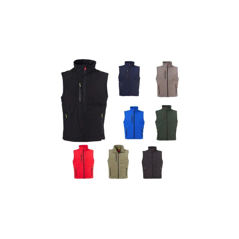 Chaleco de trabajo Payper Creek Vest Lit AY 7647 multibolsillos stretch softshell