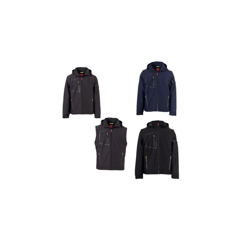 Chaqueta de trabajo softshell multibolsillos stretch Payper stream 2in1 lite pad AY 7651