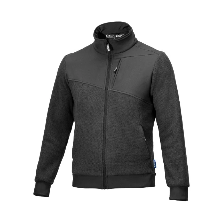 Sudadera Polar de Trabajo Multibolsillos Full Zip Sparco Grit Crestone BTF0004B0