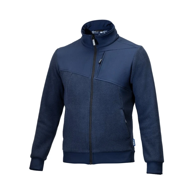 Sudadera Polar de Trabajo Multibolsillos Full Zip Sparco Grit Crestone BTF0004B0
