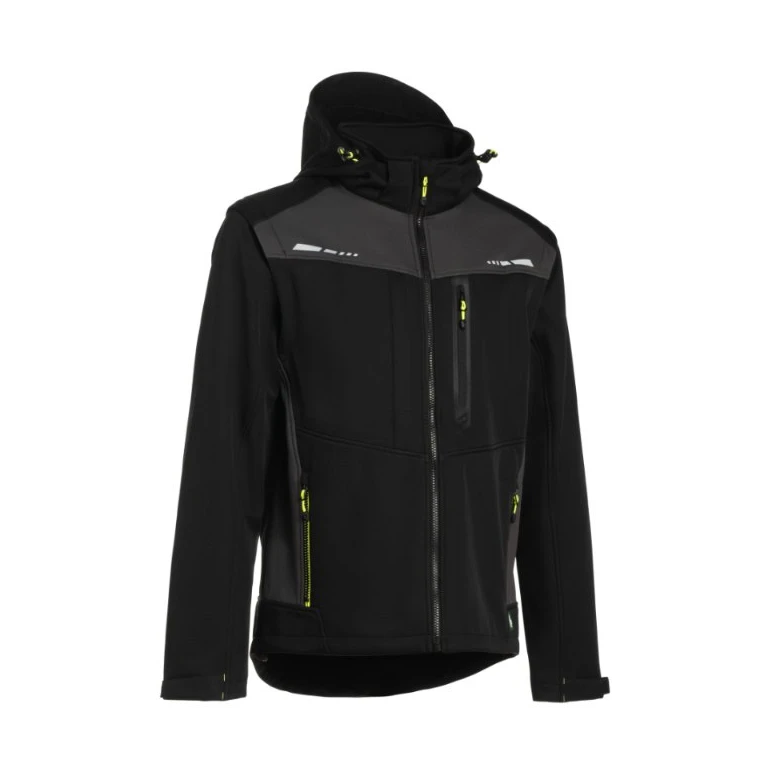 Chaqueta de Trabajo Multibolsillos Stretch Softshell con Capucha P&P Loyal Fortis Flex FRX5A 426