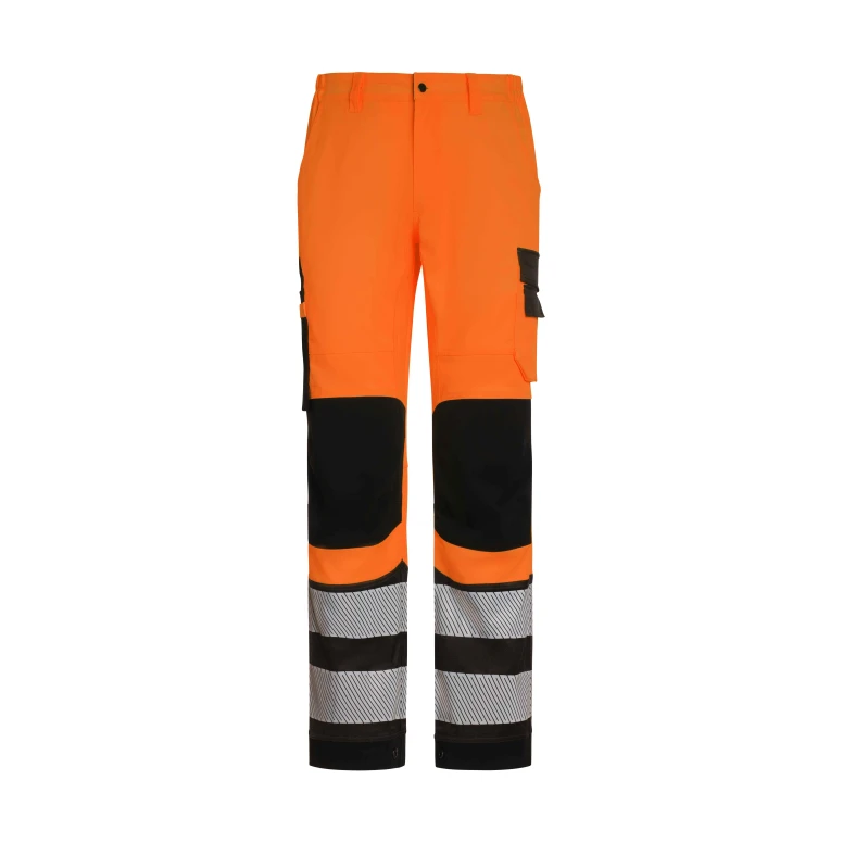 Pantalón de Trabajo Multibolsillos Stretch Bicolor Alta Visibilidad P&P Loyal Proflex HV AVB02 238