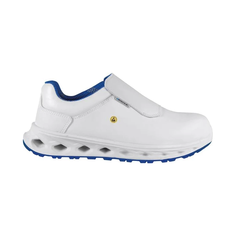 Mocasines de Trabajo Cofra Hygiene ESD S3 FO SR NG180-000 bajos Metalfree Blanco