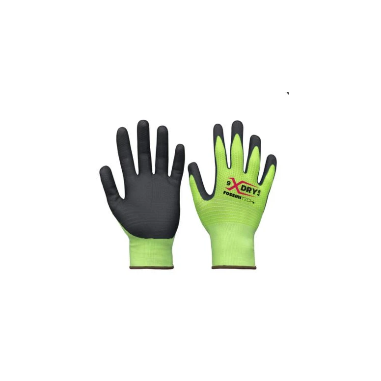 12 piezas - Guantes de trabajo Rossini Nylon Spandex GGC070 elásticos