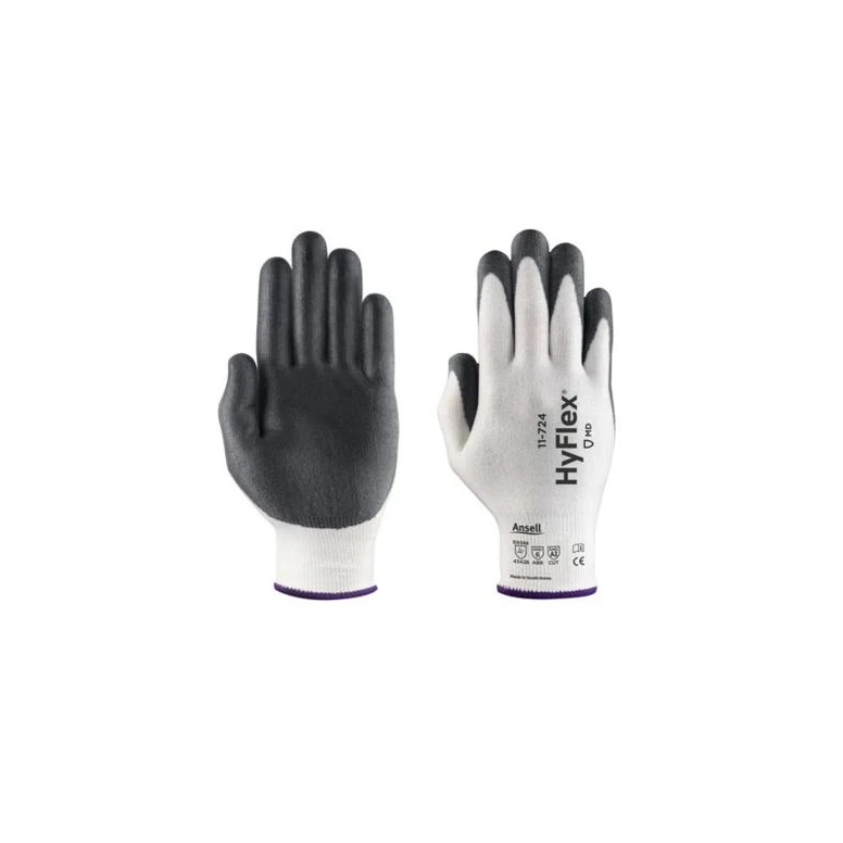 12 piezas - Guantes de trabajo Ansell HyFlex 11-724 GGU975 anticorte antiabrasión