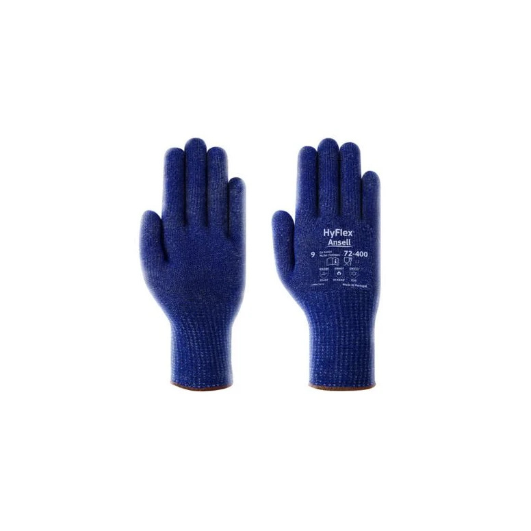 12 piezas - Guantes de trabajo Ansell HyFlex 72-400 GGU960 resistentes al corte