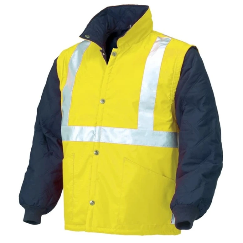 Chaleco de trabajo con mangas desmontables Alta Visibilidad ISSA LINE - 04648N