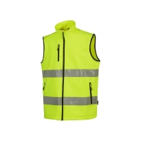 Chaleco de Trabajo Softshell Multibolsillos Alta Visibilidad U-Power Alcor HL373